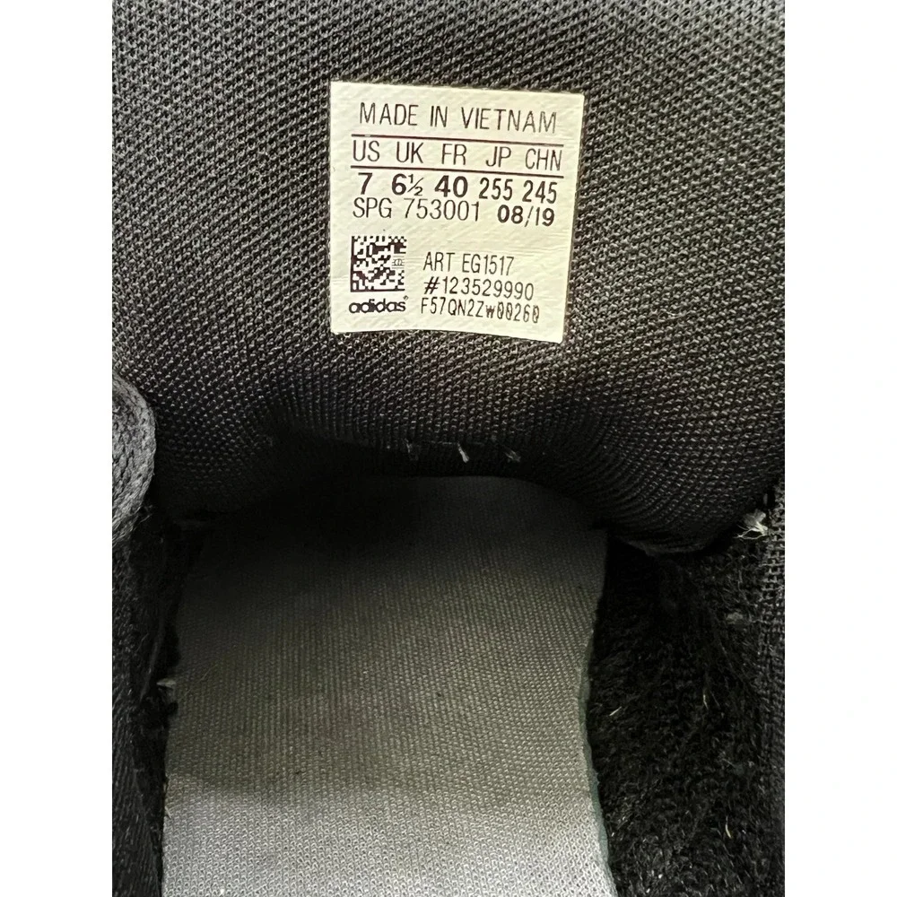 Adidas Grand Court Washed Grey/Black Canvas Sneakers EG1517 Mens 7 Women's 8.5